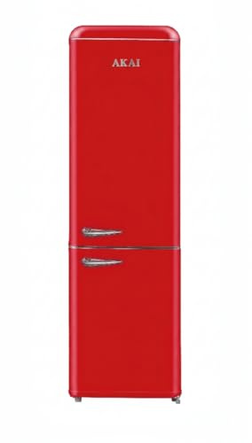 Akai Frigorifero Combinato Vintage Anni 50 CLASS301KRD 184,3x54,5 cm cl. E Rosso