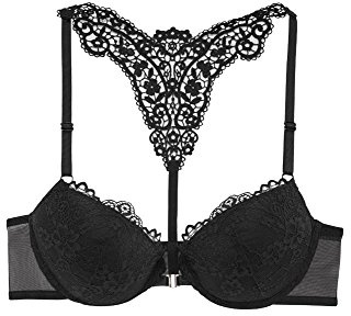 Lascana Damen Push-up-BH | mit Spitze, Vorderverschluss