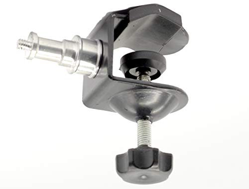 PROtastic® Metal 15mm Lighting Spigot G Clamp (or C Clamp) Grips with 5/8 Inch Stud Spigot and 1/4 Thread for Photography Studio Light Support. Flash Mount, Camera Mount