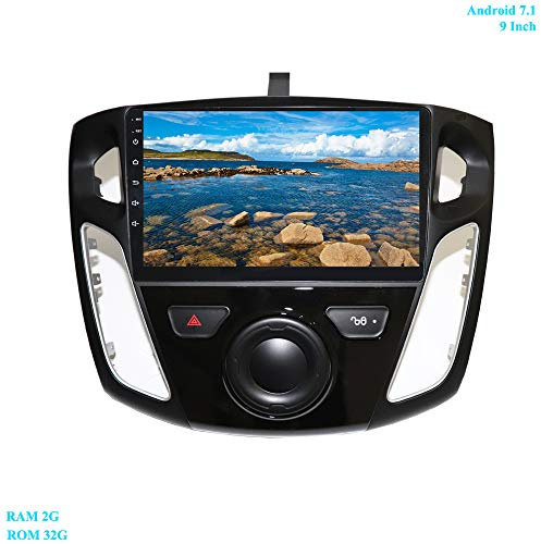 XISEDO Android 7.1 Autoradio In-Dash 9 Pulgadas 1 DIN Radio de Coche RAM 2G ROM 32G Car Radio Estéreo Navegación de Automóvil para Ford Focus (2012-2015) (Autoradio)