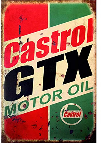 FlowerBeads Gasmotor-Öl, antikes Blechschild, 20 x 30 cm, Vintage Garage Man Cave Retro Poster Bar Pub Wanddekoration – 20 x 30 cm 20x30cm B7-mtp-2179