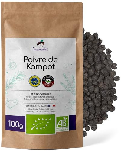 Pimienta Negra Kampot BIO 100g - granos enteros orgánico