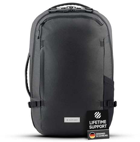 HEIMPLANET Original | Transit Line Travel Pack | Wasserfester Rucksack mit Laptopfach und Clamshell Öffnung | Hochwertiges DYECOSHELL Material | Unterstützt 1% for The Planet