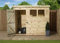 Empire 1500 Pent Garden Shed 7X4 SHIPLAP T&G PRESSURE TREATED 2 WINDOWS DOOR LEFT