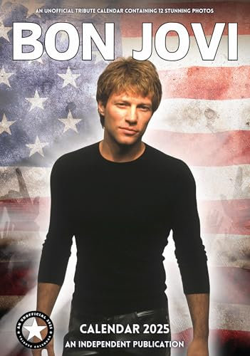Kalender 2025 Jon Bon Jovi – amerikanischer Sänger – Bon Jovi – Maxi-Format – Format A3 + Taschenkalender