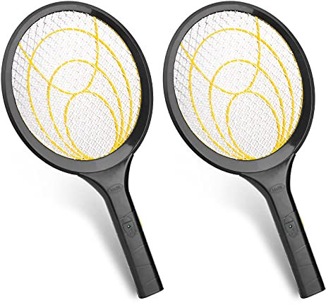 [2-Pack] mafiti Elektrische Fliegenklatsche,Insektenvernichter mit Herausnehmbaren Batterien Insekten Mörder Frei von Giftstoffen und Gerüchen Ideal für Drinnen und Draußen