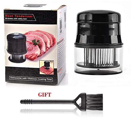 Meat Tenderizer Tool, 56 Needles Stainless Steel Tenderizer For Tenderizing Steak Beef Fish And Poultry, Black