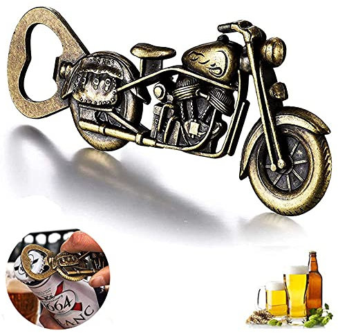 BESSIKON Apribottiglie per moto,in bronzo vintage,per moto,apribottiglie di birra,in metallo,per bar,feste,regali per uomini,regalo interessante per la birra