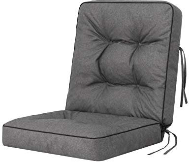 HOBBYGARDEN Hollywoodschaukel Bankkissen Schaukel Gardenkissen Schaukelauflagen Schaukelkissen Bankauflagen Kissen Bank Liegekissen, 110 x 60 cm, Grau