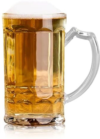 HERCHR Beer Stein Glass, 0.88 Pint, 17.6 Oz, Freezer Plastic Stein, Ice Mug, Cooling Mug, Drinking Cup for Bar, Home, Kitchen
