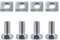 4 Schrauben Muttern für Batterie für Motorrad Roller, Ersatz Schrauben Klemmen für Rollerbatterie Batterie 6mm (Schrauben + Muttern)