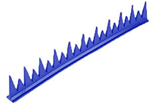 Asudaro Universal Motorradhelm Dekorative Aufkleber, Mohawk Aufkleber Spike Strip Rubber Stick, 32cm, ECE, Blau