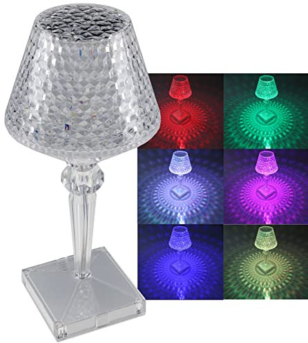 ChiliTec Led Tischleuchte Akku - Tischlampe 26cm mit Touchschalter - RGB Lichtfarben & Farbwechsel einstellbar Dekoleuchte - per USB aufladbar