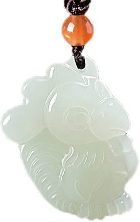 PAMTIER 12 Pendentifs du Zodiaque Chinois pour Homme Femme Bijoux Signes du Zodiaque Chaîne Collarbone Le Coq