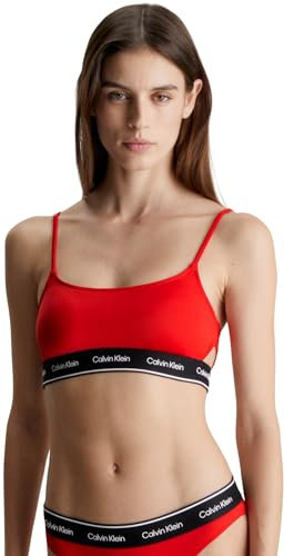 Calvin Klein Damen Bikini Oberteil Bralette-Rp ohne Bügel, Rot (Cajun Red), M
