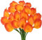 VaryFloral 20pcs Fausse Fleur Lys Calla Fleurs Artificielles Deco Couleur Orange Fleurs Artificielles Deco Mariage PU Réaliste Bouquet de Fleurs pour Arrangement Floral Familial Table de Mariage