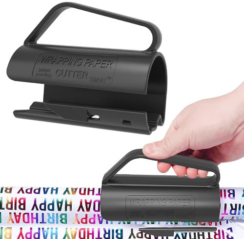 Mineup Geschenkpapier Schneider Für Rollen, Weihnachten Geschenkpapier Cutter, Tragbare Papierschneider, Geschenkpapierschneider, Gift Wrap Cutter für Weihnachten Geburtstag DIY Geschenk