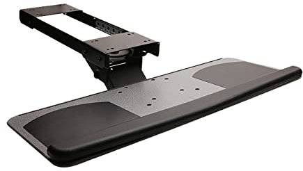 wanwanper Tastaturschublade Unter Schreibtisch, Ausziehbar Tastatureinschub Tastaturauszug Auflage, Schiebbarer Tastaturständer Ergonomische Tastaturablage, für Gaming, Zuhause und Büro, 65x25.5cm