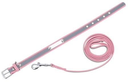 minkissy Reflective Dog Collar Pet Hauling Rope for Night Activities Soft Lightweight Dog Walking Lead 2-pack