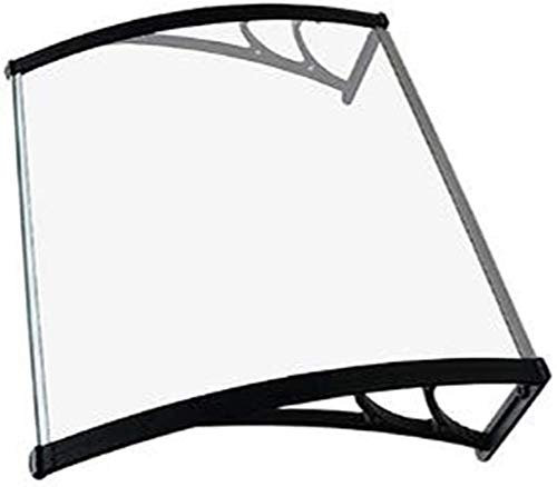 Vordach für Vordertür, Außenmarkise, Moderne Veranda-Markise, Fenster-Regenschutz, durchsichtiges Polycarbonat-Türvordach, 60 x 100 cm, Außenmarkise, modernes Design, UV-Wasser- und Regenschutz (
