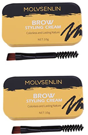 Ipetboom 2 Stück Augenbrauen-brauenseife Farblos Langanhaltende Styling-doppelbürste für Natürlich Dichte Augenbrauen