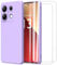 MOONESS Cover per Xiaomi Redmi Note 13 Pro 4G (6.67) Custodia,Con 2 Pellicola Vetro Temperato Morbida Sottile Liquid TPU Case - Viola