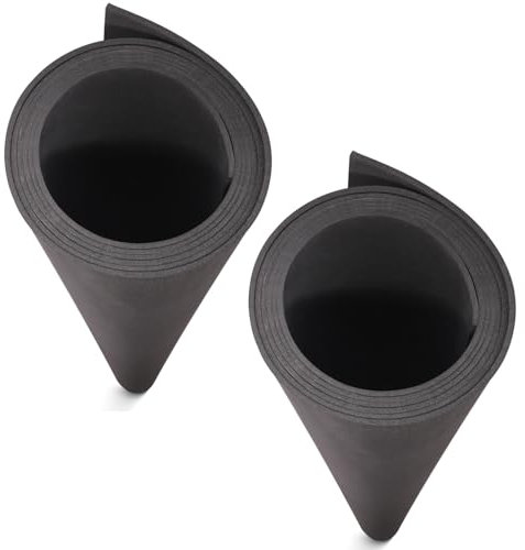 2-Pack Negra Goma EVA 3mm, MEARCOOH 150cm*90cm Grande Cosplay Espuma EVA, Rollo Goma EVA Densidad 86kg/m3 para Cosplay, Manualidades, Proyectos DIY (2PCS 3mm Negra)