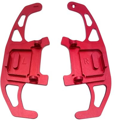 JOJOCY Extensión de palanca de cambios de volante para VW Volkswagen Golf MK7 GTI R R-line Scirocco 2015-2019, paletas de cambio de volante de aleación de aluminio (rojo)