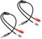 JSADZKJ 3.5mm to 2 RCA Audio Cable 1/8 to 2 RCA Adapter Audio Y Splitter Cable Gold Plated Plug 3.5mm Male Jack to 2 Rca Male Stereo Audio Cable for Tablet Laptop Headset 0.98ft(2pcs) (male to male)