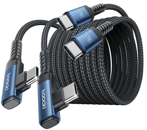 toocki USB C Kabel 60W [2 Stück] [3m+3m] USB C auf USB C PD 3.0 Schnellladekabel USB C, Nylon Ladekabel USB C für iPhone 16 Pro max Samsung Galaxy S24 S23 S22 Note 20 MacBook Pixel