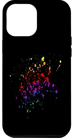 Cute LGBT Gay Rainbow Paint Splatter Womens Top Case for iPhone 14 Pro Max