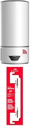 Ariston Lydos Hybrid Wifi - Termo Eléctrico 100L Híbrido Bajo Consumo + Instafix, Soporte Universal Termo Electrico