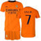Real Madrid - Set aus Trikot und Hose, zweites Team Saison 24/25, Vini Jr., Kinder 10 Jahre, Replik mit offizieller Lizenz, orange, 10 Jahre