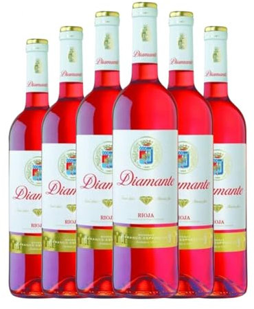 Bodegas Franco Españolas Diamante Rosado Semi-Seco Semi-Dulce Rioja 75 cl Vino rosado (Caja de 6 Botellas de 75 cl)