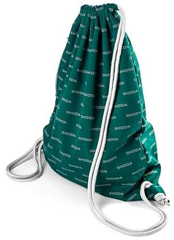 Skoda 6U0087317A Sportbeutel Turnbeutel Beutel Tasche Gymbag, grün
