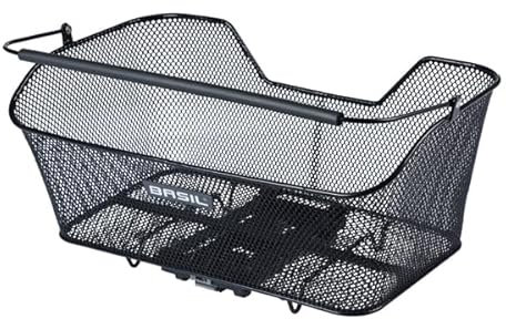 Basil Base XL Fahrradkorb – Hinterrad – MIK-System – abschließbar – wetterfest – robust – 34 Liter – Schwarz