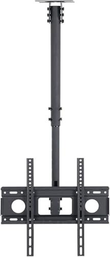 JvFbjLF TV-Wandmontage, einstellbare Neigungsdrehung, TV-Deckeninstallation, geeignet for Einkaufszentren/Arbeitsplätze/Straßengeschäfte, Schwarz(1m)