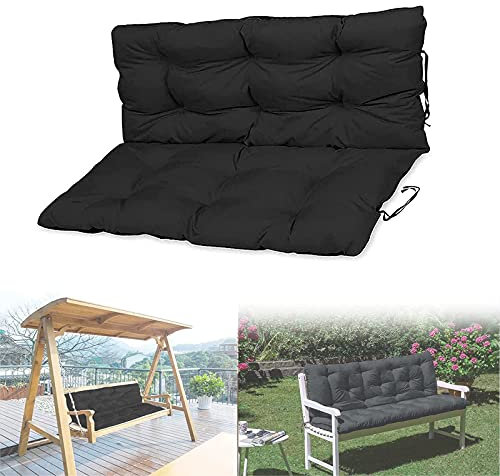 Outdoor-Bank mit Rückenlehne, 2- oder 3-Sitzer, Gartenschaukelstuhl mit weichen, dicken, bequemen Bankauflagen, Liege, Ersatz-Sitzmatte für Garten, Terrasse, Möbel, Bank, Sitze, Innen- und