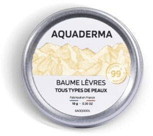 Aquaderma Baume Lèvres Miel & Huile de Coco 10ml - Pot Aluminium - 99% Origine Naturelle & Made in France - Hydrate et Protège - Baume Universel