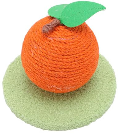 Bonito Poste Rascador de Gato Naranja, Torre de Bolas de Sisal para Gatos Juguetones