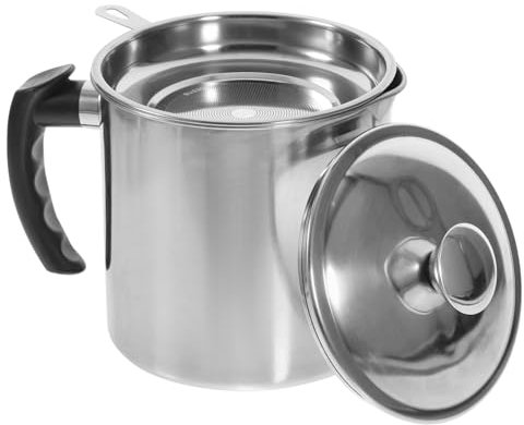 MOTHNUR Contenedor De De Cocina Con Filtro De Acero Inoxidable Jarra Para Filtrar Grasa y Sopa Práctica y Conveniente Para Cocina