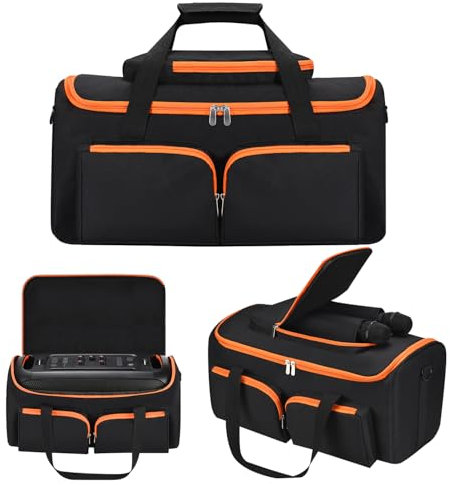 Growalleter Speaker Travel Storage Bag Compatible with JBL PartyBox On The Go Essential/PartyBox On The Go, Speaker Multifunctional Carry Case, Perfect for Camping, Picnics, Parties (Black)