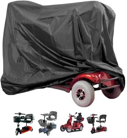 Abdeckung für Mobilitätsroller,regenschutz roller, 140x69x92cm Ultimativer Regen-, UV-, Windschutz, wasserdicht, Zubehör für Rollstuhl, ideal für Senioren und Behinderte (Black)