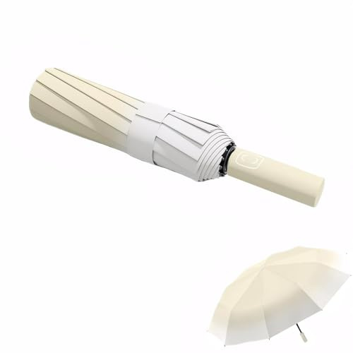 Meichoon Paraguas de Viaje UV UPF 50+ Mejorado Doble de Fibra de Vidrio 20 Varillas Portátil Liviano Impermeable y a Prueba de Viento Sombrilla Estilosa con Degradado para Senderismo