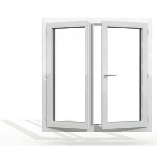 Fenêtre PVC blanc 2 vantaux dimensions tableau H 135 x L 100 cm ouverture française pour pose en neuf - GEFRADIS - fabrication française