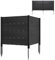 SOARS Lot de 2 clôtures brise-vue - 120 x 115 cm - Avec motif bois - Protection contre le vent - Avec 5 ancrages au sol - Éléments de clôture décoratifs pour jardin, terrasse - Noir