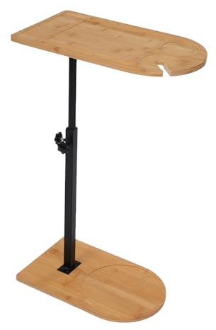 UHDUIG C-förmiger Beistelltisch Höhenverstellbar Sofa-Beistelltisch MIT Anti-Rutsch-Pads für Nachttisch, Sofa, Badezimmer, Badewanne