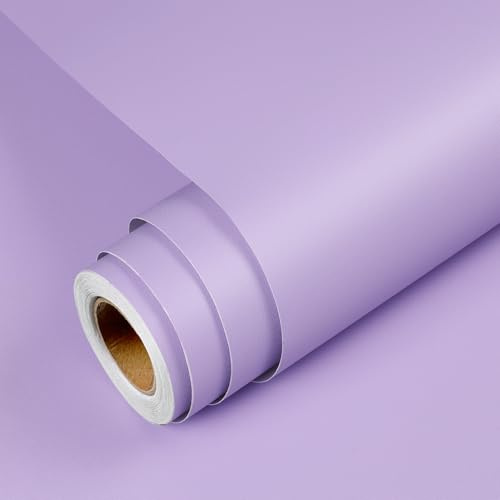 YENHOME Selbstklebende Tapete Lila Violett Schlafzimmer 40x300cm Wandtapete Selbstklebend Lila Uni Mädchen Zimmer Möbel Folie Für Kinderzimmer Schlafzimmer Wohnzimmer Möbelfolie Deko-Folie