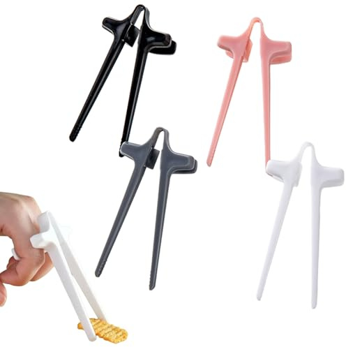 4 Stück Fingerstäbchen für Gamer, Hand-Free Snack Finger Chopsticks Finger-essstäbchen Gaming-Snack-essstäbchen Gamer-Kunststoff-Snack-lebensmittelzangenklemmen Faule Hilfsstäbchen (mehrfarbig)