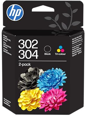 HP 302/304 Schwarz/Farbe, Original Druckerpatronen 2er-Pack | Tinte für HP DeskJet 1110, 2130, 3630, HP Envy 4520, OfficeJet 3830, 4650, 5220, 5230, ~120 Seiten (B82L1AE)